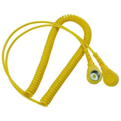 Obrázek produktu pro Kabel WETEC s tlačítkem, ESD, žlutý, 10/10 mm, 2,4 m (propojovací kabel)