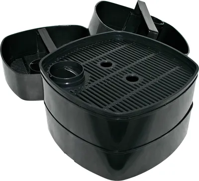 Immagine prodotto di SunSun ricambio per filtro esterno per acquari HW-404B - cestelli filtranti con maniglie e piastra di copertura - nero - materiale filtrante per acquari