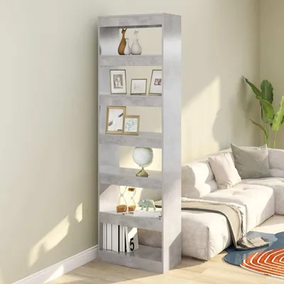 Immagine prodotto di Maison Exclusive - Libreria/divisorio grigio cemento 60x30x198 cm