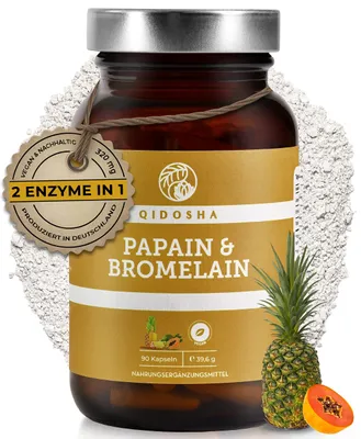 QIDOSHA Papain Bromelain in magensaftresistenten K… – Bild 1