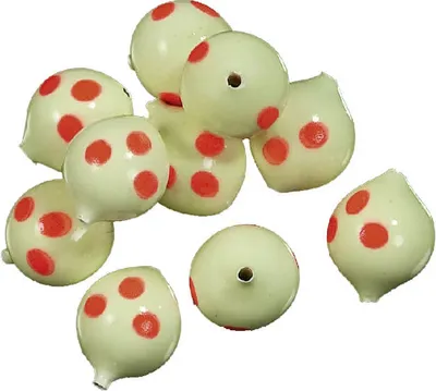 Produktbild von Jenzi Corky Auftriebsperlen für Meeresvorfächer Weiß Orange 8mm