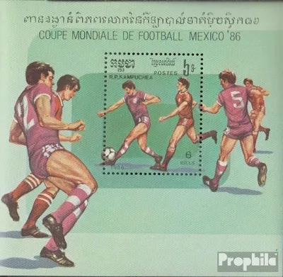 Produktbild von Briefmarken Kambodscha 1986 Mi Block147 (kompl.Ausg.) postfrisch Fußball-WM in Mexiko 1986