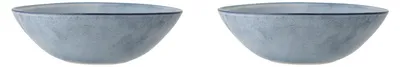 Produktbild von 2er Set Servierschüssel, Schalen Sandrine blau D. 32cm Steingut Bloomingville