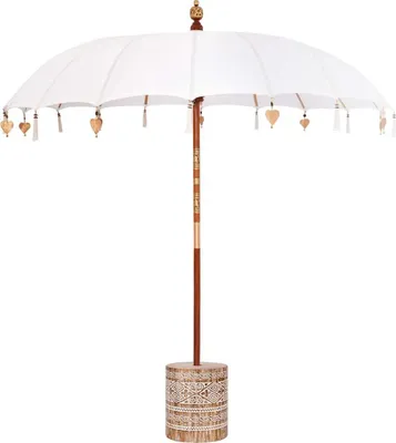 Image de vidaXL Parasol balinais avec socle 250 220 x 220 x 250 cm