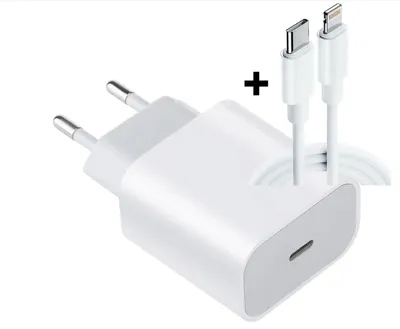 Produktbild von iPhone Ladegerät 20W Charger Netzteil + 1m USB‑C auf Lightning Ladekabel Set