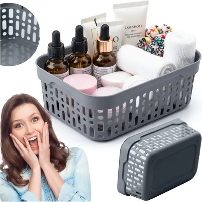 Obrázek produktu pro Plastový koš XS koupelnovou vanity box kontejner Šedá