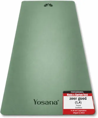 Obrázek produktu pro Jóga rohož z přírodního kaučuku, rozměry 183 x 68 cm, tloušťka 4 mm, protiskluzová, vhodná pro jógu a fitness