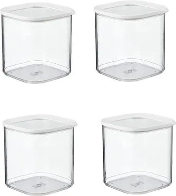 Zdjęcie produktu dla Mepal 4 Stück vorratsdose modula quadrat 2750 ml - weiß 106961030600