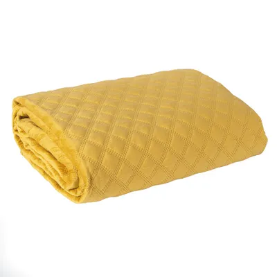 Obrázok produktu pre Prehoz na posteľ VELVI 019 horčica/horčica 220x240 cm Mybesthome