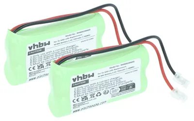 Produktbild von vhbw 2x Akku für diverse Geräte (700mAh, 2,4V, NiMH) 2x Zellen Typ AAA, Micro, HR03