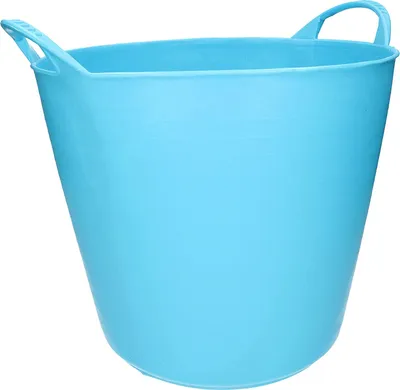 Immagine prodotto di KOTARBAU® Abbeveratoio in gomma elastica 26L turchese fluo con manici Cesto da giardino flessibile universale