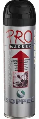 Image de 1 spray marqueur Soppec de 500 ml - Pro Marker - jaune non fluorescent