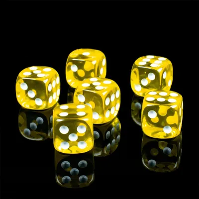 Produktbild von Shibby - 6 Spiel Würfel für Brett - Rollen und Tabletopspiele in gelb