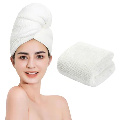 Immagine prodotto di Asciugamano in microfibra per capelli, ad asciugatura rapida, 50x100 cm, ideale per capelli lunghi e folti