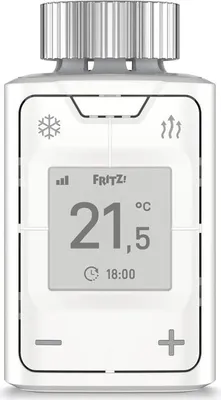 Produktbild von FRITZ! Smart Thermo 302, Weiß, Tasten, 0 - 50 °C, 40 m, °C, AA