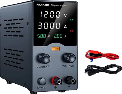 Image de NANKADF Alimentation DC, tension de sortie réglable, indicateur LED, noir GA1203H 120V3A