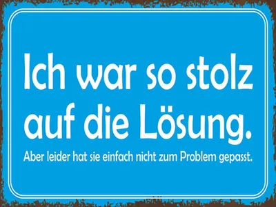 Produktbild von vianmo Holzschild 30x40 cm ich war so stolz auf die Lösung