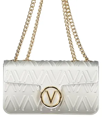 Produktbild von Elegante Silber Damen Tasche mit Kettengriffen und Druckknopfverschluss