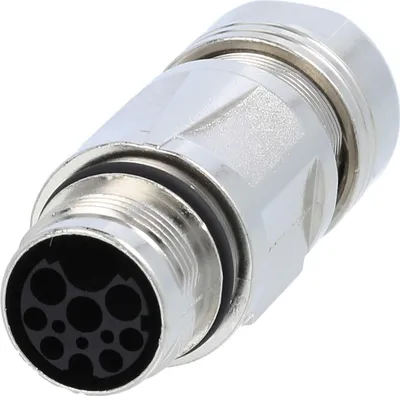 Obrázok produktu pre M17 konektor s rovným kolíkom, počet pólov 3+5+PE káblový výstup rovný, rozsah upínania 8,0 mm - 10,0 mm