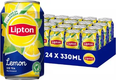Immagine prodotto di Lipton - Tè freddo al limone, lattina da 33 cl, confezione da 24 pezzi