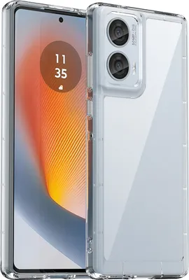 Image de Etui pour Motorola Edge 50 Fusion Transparent, étui de protection antichoc en silicone TPU Transparent