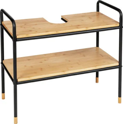 Obrázek produktu pro WENKO kovová skříňka pod umyvadlo Loft v černé barvě 70 x 60 x 33,5 cm