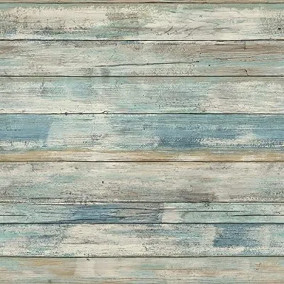 Productafbeelding van PromoHome® Houtlook plakfolie - Zelfklevende meubelfolie blauwgroen, 40x500 cm