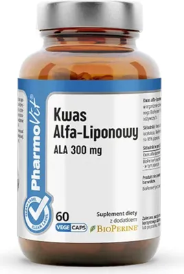 Obrázok produktu pre Kyselina alfa-lipoová ALA 300 mg 60 kapsúl - Pharmovit