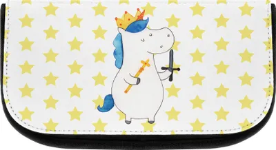Produktbild von Mr. & Mrs. Panda kosmetiktäschchen Einhorn König mit Schwert - Weiß - Geschenk, Ritter, Make-up Organizer, Waschbeutel, Einhörner, Täschchen, Unicorn, Kosmetiktasche