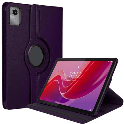 Image de Coque pour Lenovo Tab M11 2024, Protection Rotation 360° Antichoc Cuir Synthétique Violet