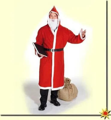 Produktbild von Nikolaus-Set: Mantel mit Gürtel + Bart