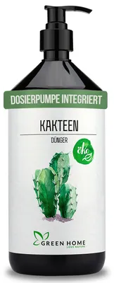 Produktbild von Green Home Love Nature Kakteendünger 1 l, Flüssigdünger NPK 7+3+5 mit Dosierpumpe, für Kakteen & Sukkulenten aller Arten