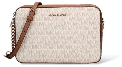 Produktbild von Michael Kors Umhängetasche aus PVC in Braun und Creme mit Reißverschluss Panna UNICA 23.5x15x5 cm 35F8GTTC3B-VANILLA-OS