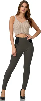 Produktbild von Glamexx24 Leggins Hose für Damen Jeggings Skinny Fit elastische streche High Waist Push Up Bauchweg Hose-Farbe: Dunkelgrau -Größe: XL