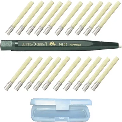 Productafbeelding van Draaipen met Glasgum - Glasvezelborstel Pen - Schoonmaken Contacten - Voor Inkt en Potlood - 1 Stück - Kleur