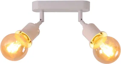 Productafbeelding van TWSXTE Plafondlamp, tweepunts, industriële stijl, retro, wandlamp, 60W, wit
