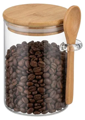 Glasvorratsdose 450 ml mit luftdichtem Deckel und Löffel