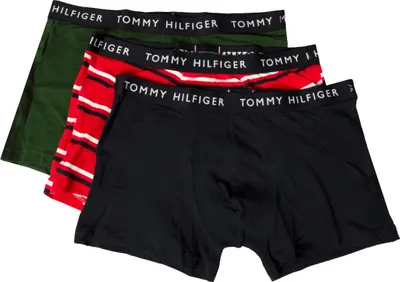 Produktbild von TH TOMMY HILFIGER Herren-Boxerpack 3-teilig sichtbare elastische Stretch-Baumwoll-Unterwäsche Artikel XM0XM02090 TRUNK 3P, XXL - Waist cm 104-109 /  Waist inch 41-43, Cotone 95%,Elasthan 5%
