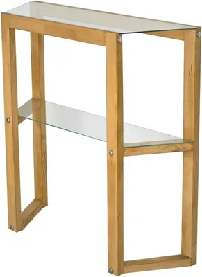 Produktbild von Konsolentisch Dlobotk, Ausziehbarer Mehrzwecktisch, Eingangskonsole, Regal mit Erweiterungen, 85x31h85 cm, Eiche