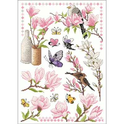 Immagine prodotto di Schema a punto croce "Magnolias" di Lindner's Kreuzstiche, 055