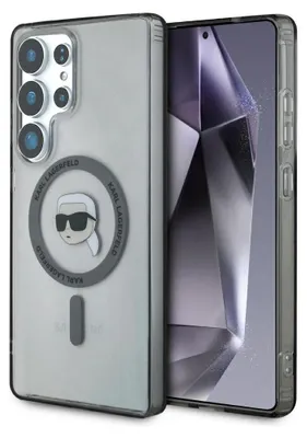 Image de KARL LAGERFELD case passend für SAMSUNG S25 Ultra KLHMS25LHLSKIK (Magnetic IML Metal K. Heads) noir