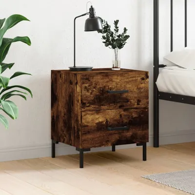 Produktbild von vidaXL Nachttisch Räuchereiche 40x35x47,5 cm Holzwerkstoff - Nachttisch - Nachttische - Schrank - Nachtschrank