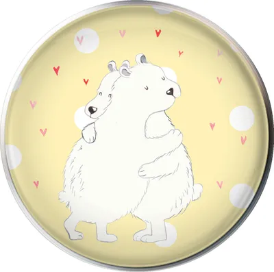 Produktbild von Mr. & Mrs. Panda Waschbecken Stöpsel Eisbär Umarmen - Gelb Pastell - Geschenk, Tiere, Ablaufgarnitur, waschbeckenstöpsel, Abfluss-Stöpsel, Abflussstöpsel, stopfen