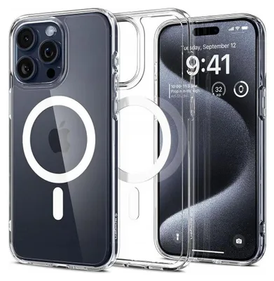 Immagine prodotto di SPIGEN Spigen Custodia per cellulare Ultra Hybrid (MagFit) 17,5 cm (6,9") Cover Trasparente, Bianco