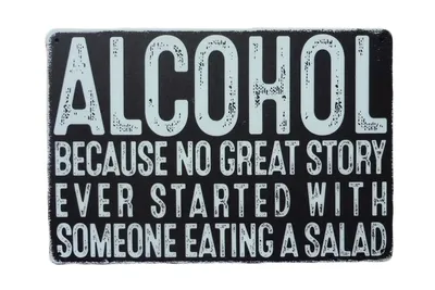 Produktbild von Alkohol blechschild - Metallschild - Vintage blechschild - 20 x 30cm - Retro blechschild