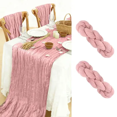 Immagine prodotto di Tessuti decorativi boho, 90 x 300 cm, confezione da 2, ideali per la decorazione della tavola