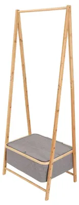 Produktbild von Lumaland Kleiderständer aus Bambus 159x60x45cm grau