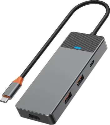 Produktbild von WiWU - HUB A721HD USB3.1x2+PD(100W)+USB-C(3.1)+SD/TF(3.0)+HDMI (4K60HZ)