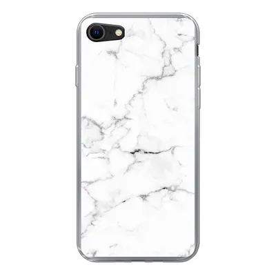 Produktbild von MuchoWow® Handyhülle Schutzhülle Hülle für iPhone 8 Marmor - Weiß - Grau - Luxus - Marmoroptik - Strukturiert Silikon Softcase Handy Hülle - Schutzhaube