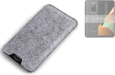 Produktbild von K-S-Trade Filz Handyhülle kompatibel mit Ulefone Armor 17 Pro Schutzhülle Filztasche Filz Tasche Case Sleeve Handy Hülle Filzhülle grau